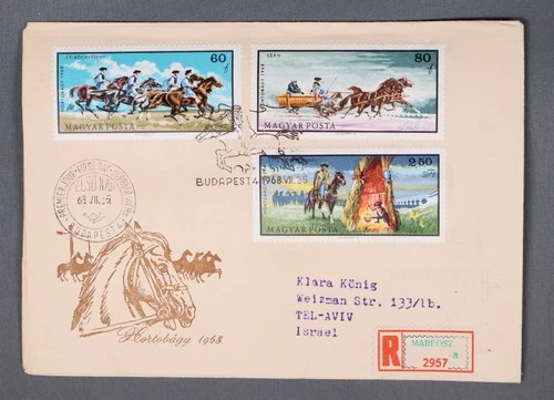 MayfairStamps Hungary FDC 1968 Western Cowboy Combo First Day Cover aaw_71335