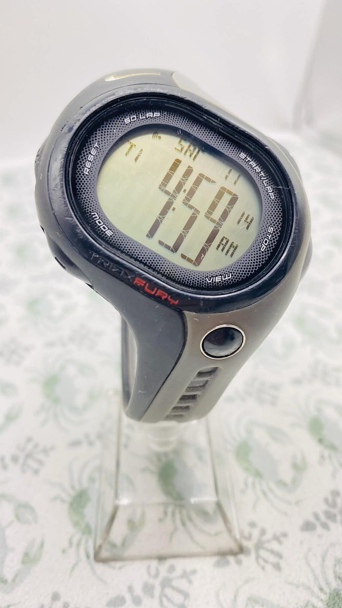 Nike Fury Digital Quartz Watch WR0142 Men 100m Triax Polymers