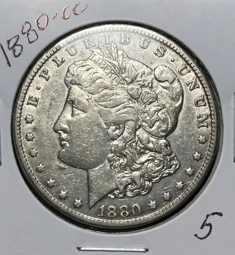 1880-CC MORGAN SILVER DOLLAR , XF DETAILS