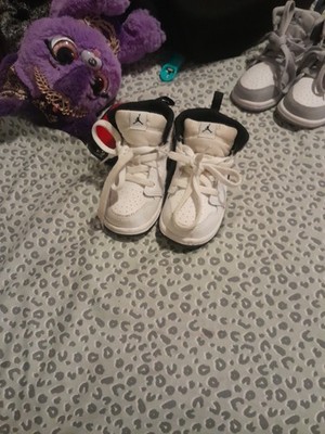 Jordan Air Jordan Baby High Top Sneakers White Black Leather