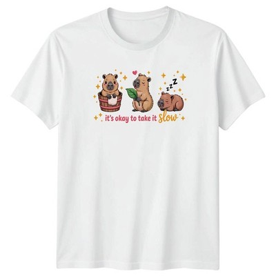Its Okay To Take It Slow T-Shirt Capybara Relaxing Wildlife Geburtstagsgeschenk