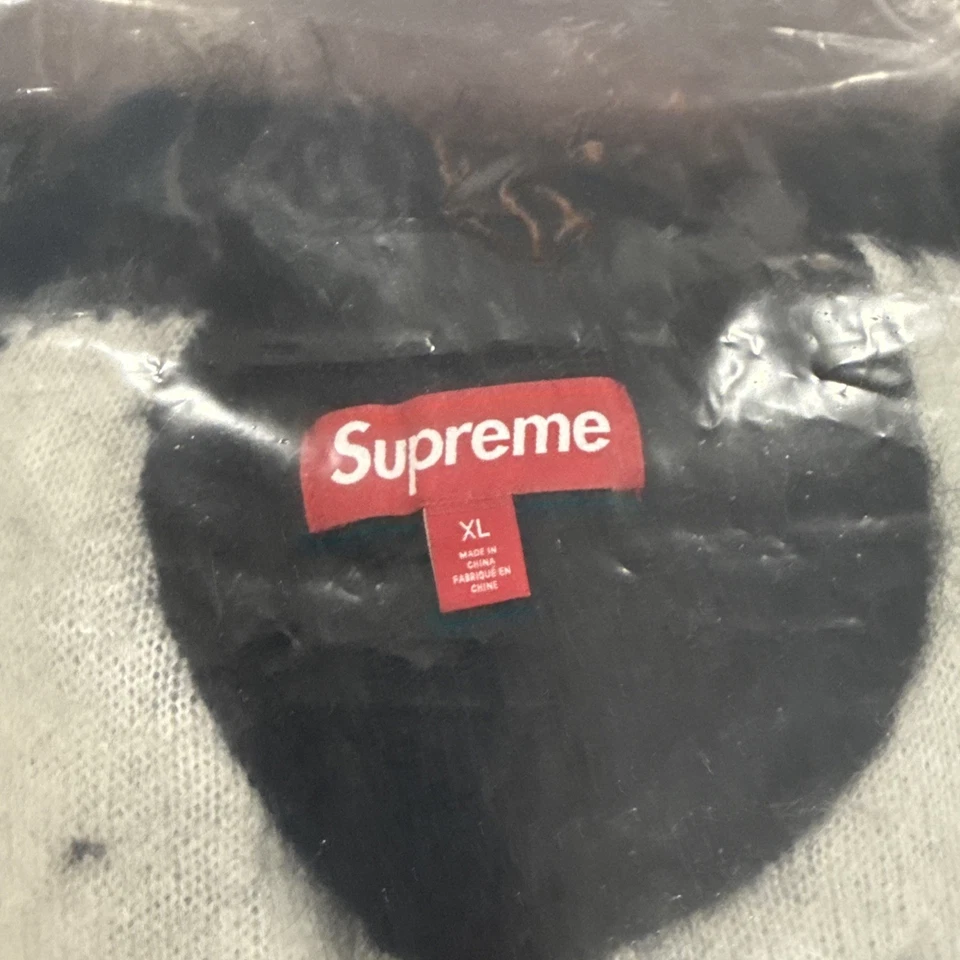 New Aphex Twin Supreme Black Mohair Sweater Men’s XL - Image 2 of 4