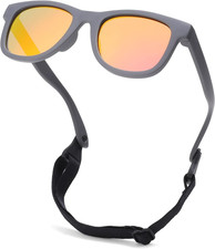 Bendable Flexible Polarized Newborn Baby Sunglasses with Strap for Infant Boys G