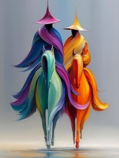 Paint by Numbers for Adults Beginner, Abstract Rider Adult Paint by Number Kits