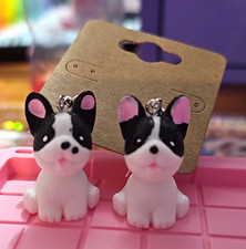 Multicolor Dog Shape Dangle Drop Earrings Animals Theme Hook Closure