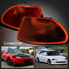 Fits 1992-1995 Honda Civic Eg 4dr Sedan Ambersmoke Corner Lights Signal Lamps Fits 1992-1995 Honda Civic Eg 4dr Sedan Ambersmoke Corner Lights Signal Lamps
