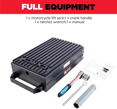 CXRCY 1400 lbs Motorcycle Lift Jack with Ratchet Handle - Easy
