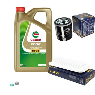 SCT Inspektionspaket 5L Castrol Edge M 5W-30 für Toyota Yaris 1.3 VVT-i 1.0