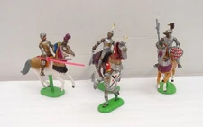 Britains Knights 1992 Oval Diecast Base 4 figuras