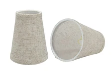 32658-2B Small Hardback Empire Shape Chandelier Clip-On Lamp Shade Set (2 Pac...