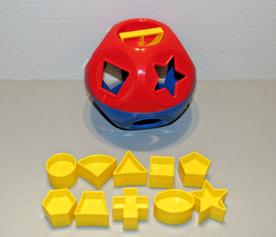 Tupperware Tuppertoys Classic SHAPE-O-BALL Toy Shape Sorter Complete w 10 Shapes