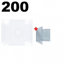 200 STANDARD Clear Unassembled CD Jewel Case