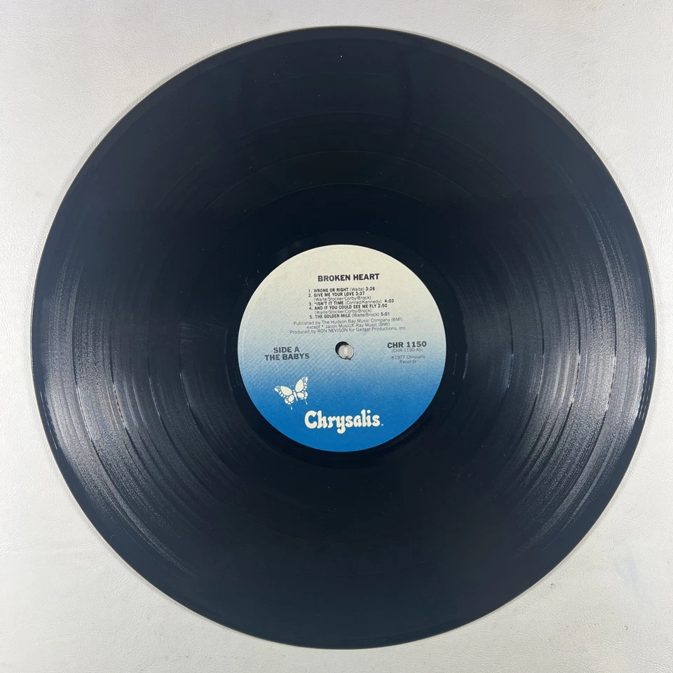 The Babys “Broken Heart” LP/Chrysalis CHR 1150 (EX) 1977 - Image 4 of 4