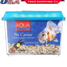 Pet Carrier Small Animals Amphibians Fish Ventilated Clear Transport Housing New