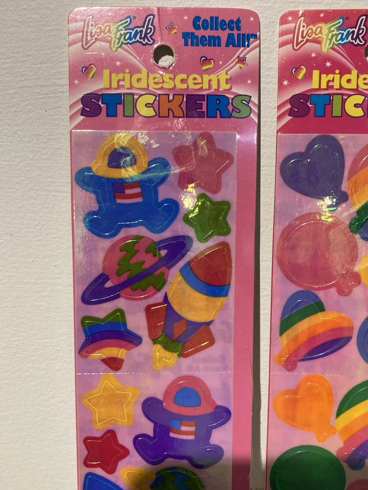 Sealed Lisa Frank Stickers Iridescent Bubble Balloons Seals Space Paw Print - Image 2 of 4