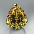 Fine Art ring 18ct Natural Lemon Quartz Ring 925 Sterling Silver Size 8 /R472959