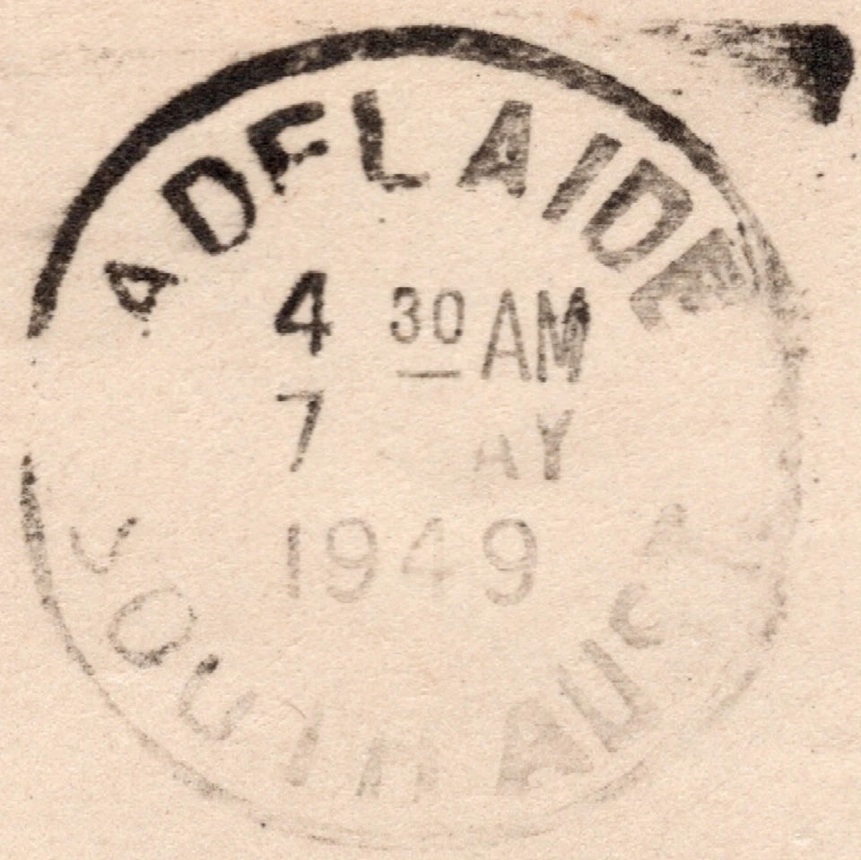 7 JLY 1949 ADELAIDE, S.A. postmark with Elizabeth 1½d  stamp on cover - Image 3 of 3