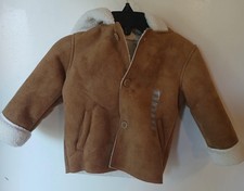 Oshkosh Baby B'gosh Faux Sherpa Hooded Coat Jacket Tan Cream size 6 months NWT