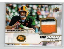 2020 Upper Deck CFL UD Game Patch Trevor Harris Edmonton Eskimos 3clr 15/25