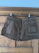 VINTAGE Abercrombie  Fitch Y2K Micro Mini Skirt Size 2 XS/S Cargo Military