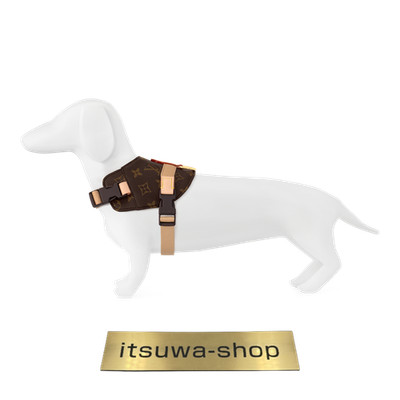 Louis Vuitton PM Hundegeschirr LV Monogram Small Dog Leder Haustierzubehör GI...