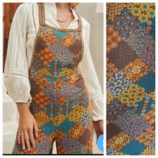 Nine Lives Bazaar Roller Girl  Gypsy Hippie Womens In Copper Overalls 8 👇Check