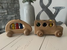 Montessori Wooden Vehicles With Peg People