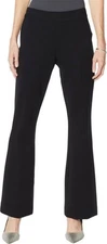 Colleen Lopez Flare-Leg Ponte Pant BLACK L NWOT (1135)