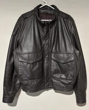 Vintage Men’s Type A-2 San Diego Leather Aviator Bomber Lined Flight Jacket 44