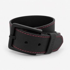 Cinturón de cuero negro Guess para hombre