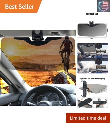 Universal Adjustable HD Polarized Sun Visor Extender for Cars - Glare Protection