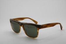 NEW PAUL SMITH PS-3010 CAR/LZ BROWN HORN LEATHER AUTHENTIC SUNGLASSES 57-19