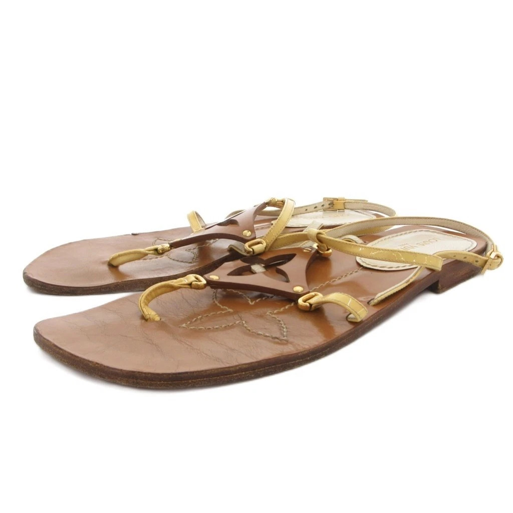 Louis Vuitton Women's Flip Flop Upper Leather Sandals for sale | eBay
