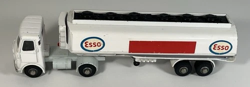 Vintage Dinky 945 Semi Truck AEC ESSO Fuel Tanker Trailer