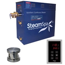 SteamSpa OAT450 Oasis 4.5 KW QuickStart Steam Bath Generator - Nickel
