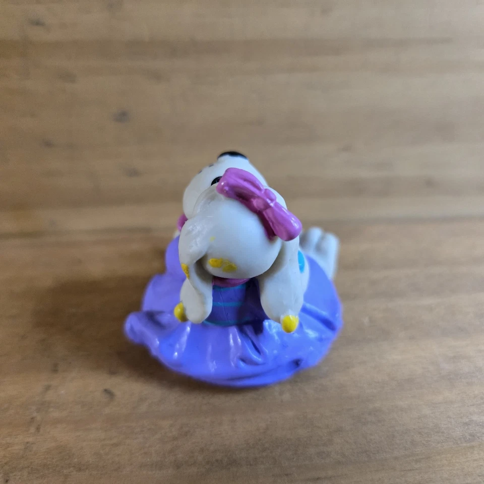 Figura de juguete vintage 1986 Tonka Pound cachorros violeta 2" adorno de pastel de perro Foto 3 de 3