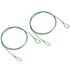2 St&uuml;ck 3.3Ft Sicherheit Kabel Schloss Edelstahl 1.5mm Durchm. Draht Seil Gr&uuml;n