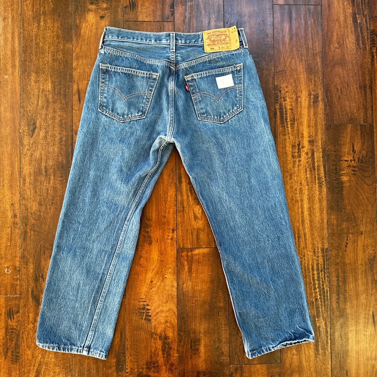 VTG Levis 501 XX Button Fly 90s Y2K Jeans Denim Straight Capri