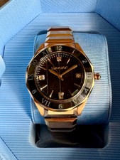 NEW! Swarovski UNISEX Dextera Watch Swiss Metal band Black & Rose gold #5641294