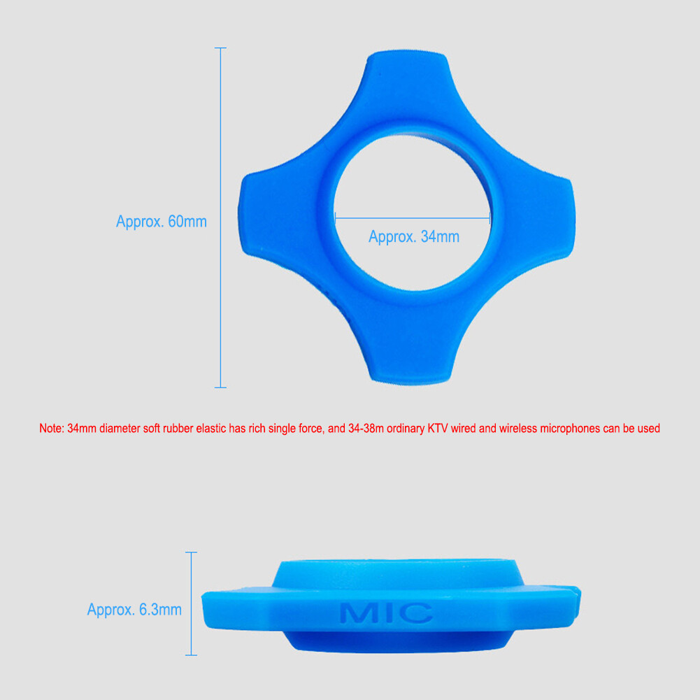 2pcs Wireless Microphone AntiRoll Ring Shakeproof Mic Bottom