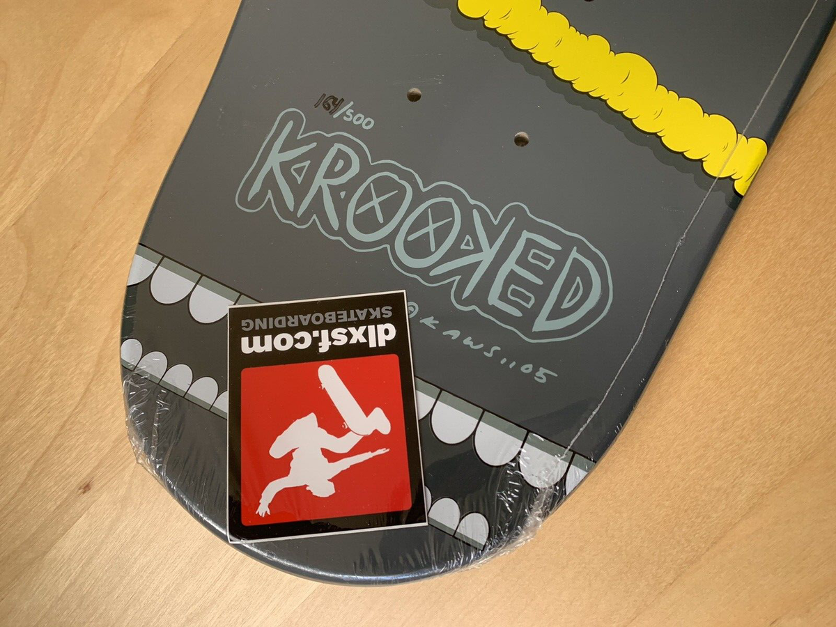 Krooked x Kaws Art Skateboard Deck Limited Rare 164/500 Gonz Mark
