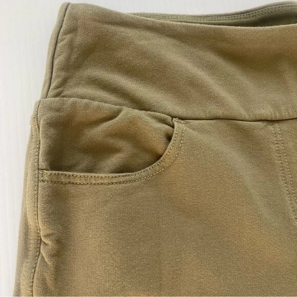 Denim & Co. Women's Small Ponte Smooth High Waist Pull-On Pants  Olive - Image 4 of 4