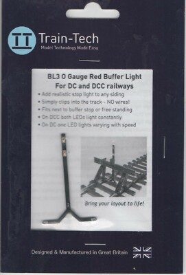 Train-Tech BL3 - O Gauge Red Buffer Light (1) For DC and DCC Railways