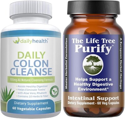 Detoxify Kit Life Tree Purify Parasite Intestinal Support & Daily Colon Cleanse 