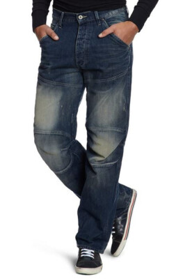 G-Star Raw 5620 3D Loose W30 L32 RRP £99 Mens Status Blue Distressed Denim Jeans