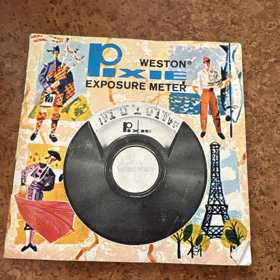 Medidor de exposición Weston Pixie 1968 vintage con caja original e instrucciones Foto 4 de 4