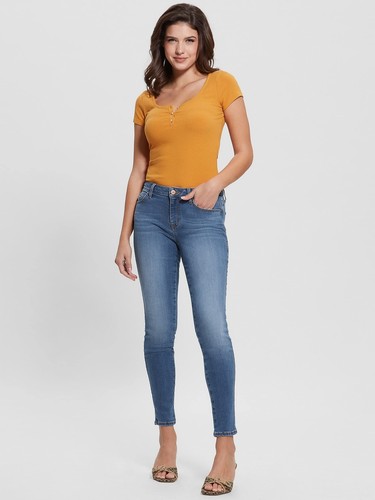 GUESS Women's Sexy Curve Mid-Rise Skinny-Leg Jeans size 29 - Picture 1 of 7