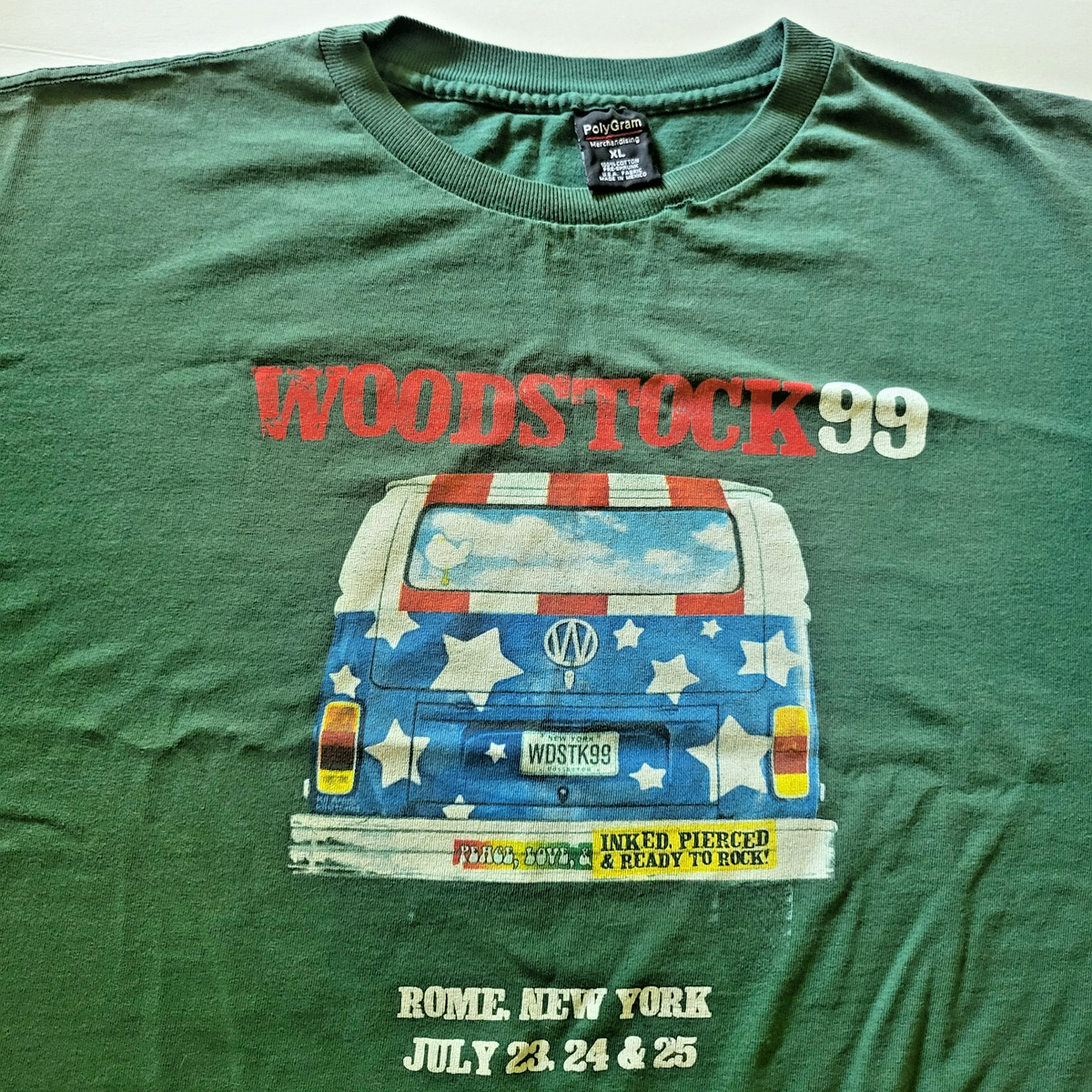 WOODSTOCK 99 * - OFFICIAL T-SHIRT - EXTRA LARGE - LIMP BIZKIT