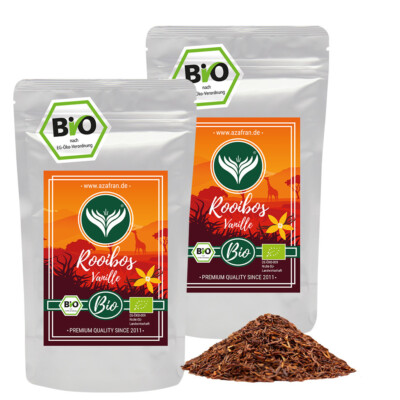 BIO Rooibos Vanille Tee lose - Rotbuschtee mit Vanillearoma 500g