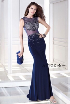 Alyce Paris Long Navy Blue Formal Dress Size 2 | eBay Alyce Paris Long Navy Blue Formal Dress Size 2 | eBay